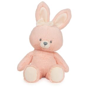 gund baby sustainable bunny plush, stuffed animal made from recycled materials, gift for babies and newborns, pink/cream, 13”