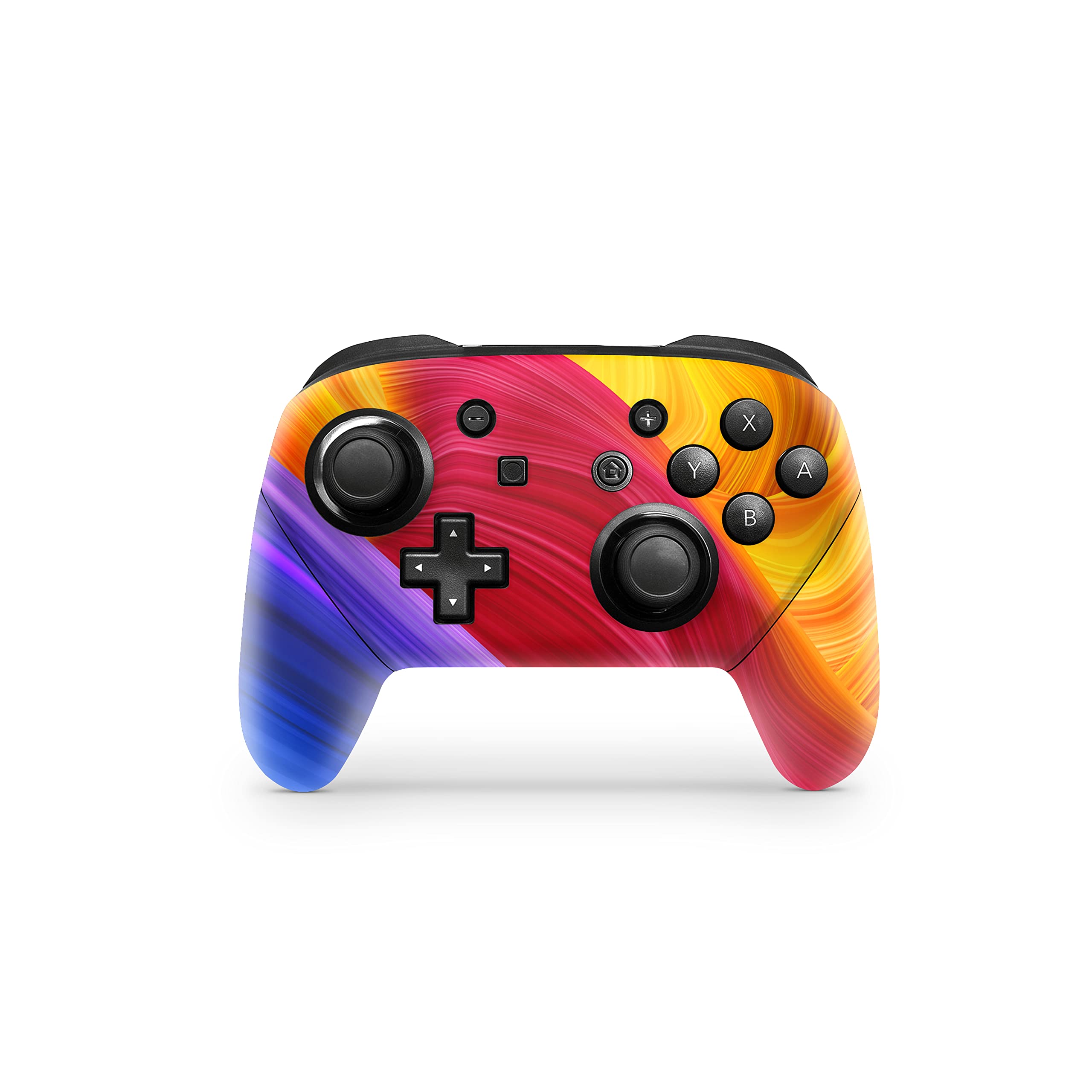 TACKY DESIGN Abstract Skin for Nintendo Switch Controller Skin, Colorful Twisting Sticker Compatible for Pro Controller Skin Leaf Vinyl 3m Decal Full wrap Cover