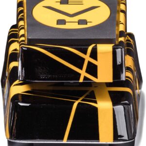 Briskdrop Dunlop EVH95 Signature Wah Pedal Bundle with 2 Instrument Cables, 2 Patch Cables and Dunlop Pick Pack, Yellow,Blue, EVH95-2x2