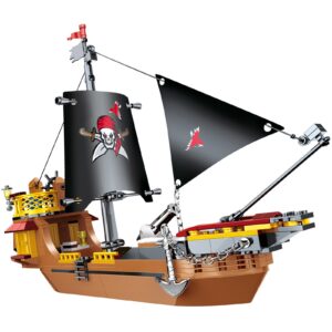 BRICK STORY Pirate Ship Building Sets Boat and Ship Model Pirate Toys Building Blocks Pirate Ship Toys for Boys and Girls Pirate Adventure Playset Gift for Kids Age 6-14 Years, 308 PCS