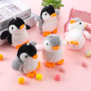 9 Pcs Mini Penguin Stuffed Plush Toys 4.3 Inch Cute Penguin Stuffed Small Penguin Stuffed Animal Hanging Penguin Toys Penguin Party Decorations for Bag Penguin Pendant Party Favor Gift(Cute Style)