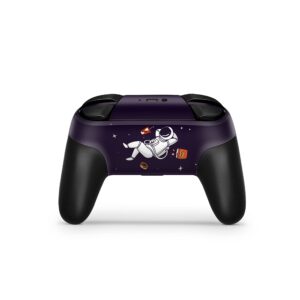 TACKY DESIGN Astronaut Skin for Nintendo Switch Controller Skin Purple Space, Sticker Compatible for Pro Controller Skin Leaf Vinyl 3m Decal Full wrap Cover