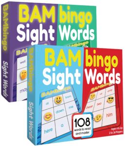 the bambino tree sight word bambingo levels 1, 2, 3 and 4 - preschool kindergarten 1st grade 2nd grade sight words