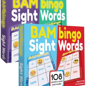 THE BAMBINO TREE Sight Word BAMBingo Levels 1, 2, 3 and 4 - Preschool Kindergarten 1st Grade 2nd Grade Sight Words