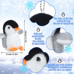 9 Pcs Mini Penguin Stuffed Plush Toys 4.3 Inch Cute Penguin Stuffed Small Penguin Stuffed Animal Hanging Penguin Toys Penguin Party Decorations for Bag Penguin Pendant Party Favor Gift(Cute Style)