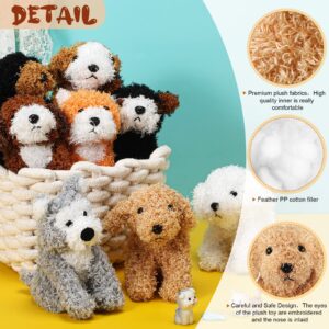 Sumind 8 Pieces Plush Dogs 5 Inch Stuffed Animals Bulk Assorted Cute Stuffed Dogs Small Animal Plush Toys for Girls Boys Graduation Halloween School Classroom Party Supplies Favors(Squatting Dog)