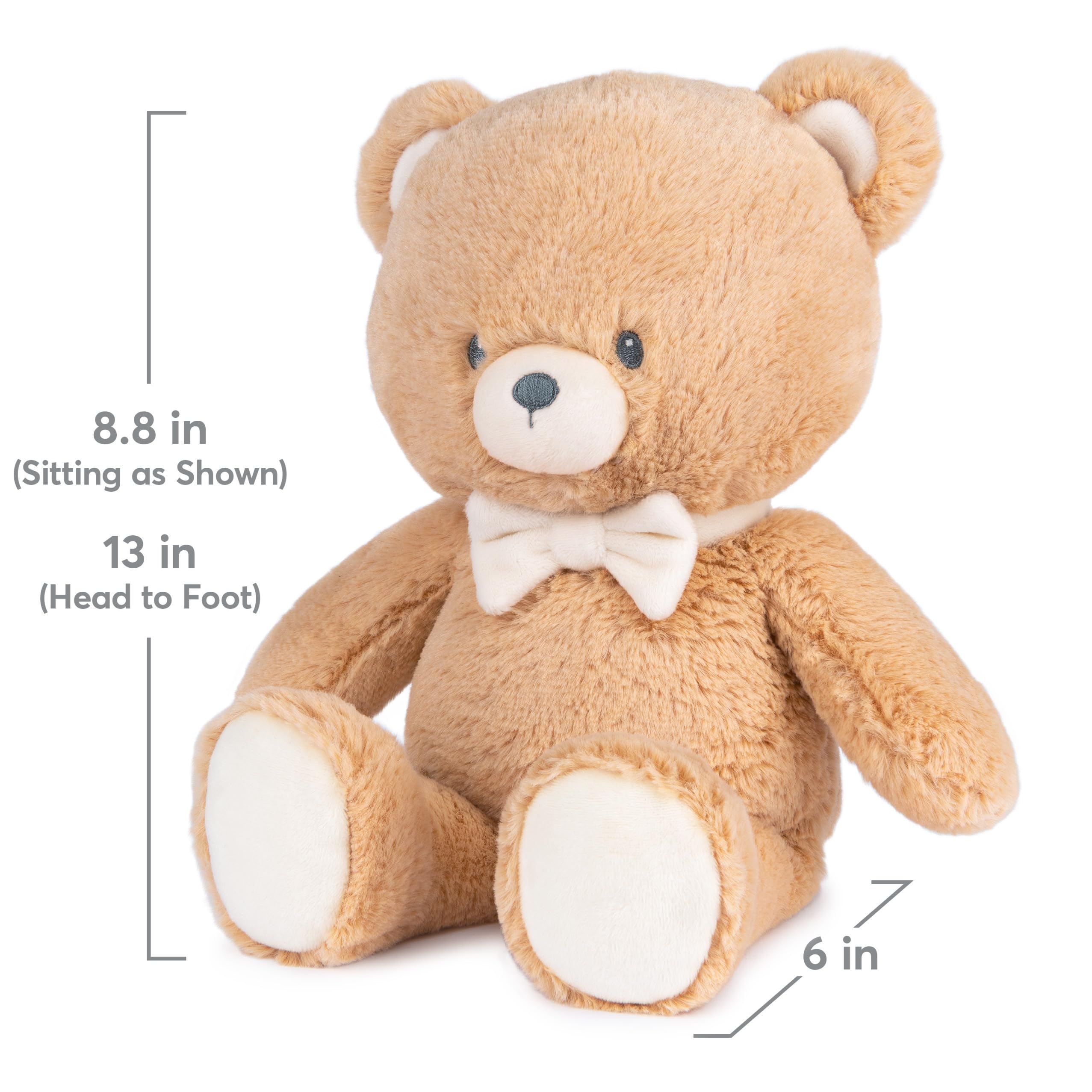 GUND Baby Sustainable Teddy Bear Plush, Stuffed Animal Made from Recycled Materials, Gift for Babies and Newborns, Brown, 13”