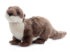 the petting zoo river otter running stuffed animal plushie, gifts for kids, wild onez wildlife animals, river otter plush toy 9 inches