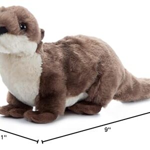 The Petting Zoo River Otter Running Stuffed Animal Plushie, Gifts for Kids, Wild Onez Wildlife Animals, River Otter Plush Toy 9 Inches