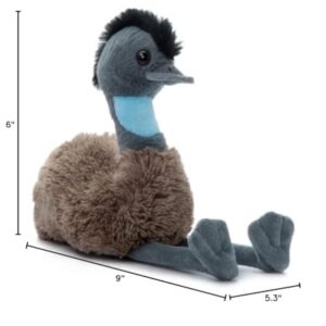 The Petting Zoo Emu Stuffed Animal Plushie, Gifts for Kids, Wild Onez Wildlife Animals, Emu Plush Toy 9 inches