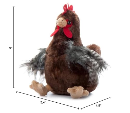 The Petting Zoo Chicken Rooster Stuffed Animal Plushie, Gifts for Kids, Wild Onez Wildlife Animals, Chicken Plush Toy 9 inches