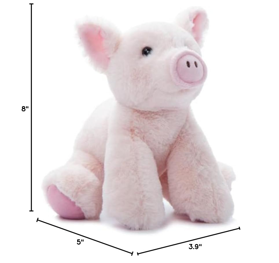 The Petting Zoo Floppy Pig Stuffed Animal Plushie, Gifts for Kids, Wild Onez Wildlife Animals, Pig Plush Toy 9 inches