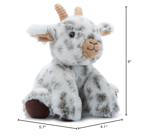 The Petting Zoo Goat Stuffed Animal Plushie, Gifts for Kids, Wild Onez Wildlife Barn Animals, Goat Plush Toy 9 inches