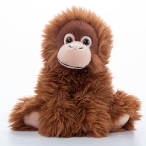 The Petting Zoo Female Orangutan Stuffed Animal Plushie, Gifts for Kids, Wild Onez Wildlife Animals, Orangutan Plush Toy 9 inches