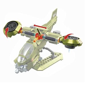 MEGA Halo Toys Vehicle Building Set for Kids, UNSC Hornet Recon Aircraft with 291 Pieces, 2 Micro Action Figures and Accessories, Gift Ideas