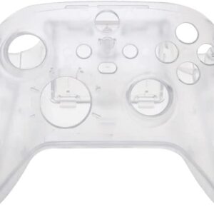 Front Faceplate Cover + Back Housing Shell Case with Full Buttons Tools for Xbox Series X S Controller Housing Shell Replacement (Clear)