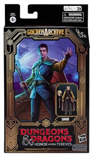 Dungeons & Dragons Honor Among Thieves Golden Archive Simon Collectible Figure 6-Inch Scale D&D Action Figures