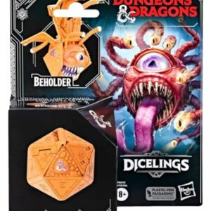 DUNGEONS & DRAGONS Dicelings Beholder Collectible D&D Monster Dice Converting Giant d20 Action Figures Role Playing Dice (F5213) Medium