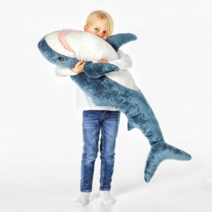 XIYUAN 40inch Shark Stuffed Animal Toy,Plush Shark Toys,Stuffed Animal Sharks,Soft Shark Cushion Pillow Shark Plush Pillow Stuffed Toy Throw Pillow for Home Decoration Kids Gift