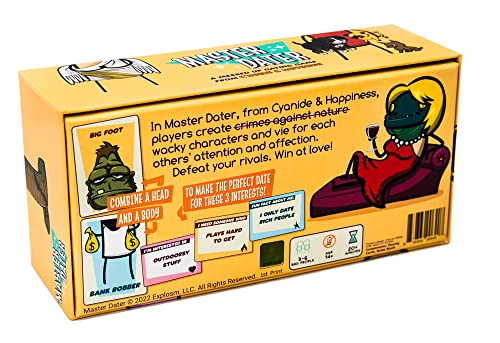 Master Dater by Cyanide & Happiness - a Mixed up Dating Party Game for 3-8 Players, Card Game for Parties