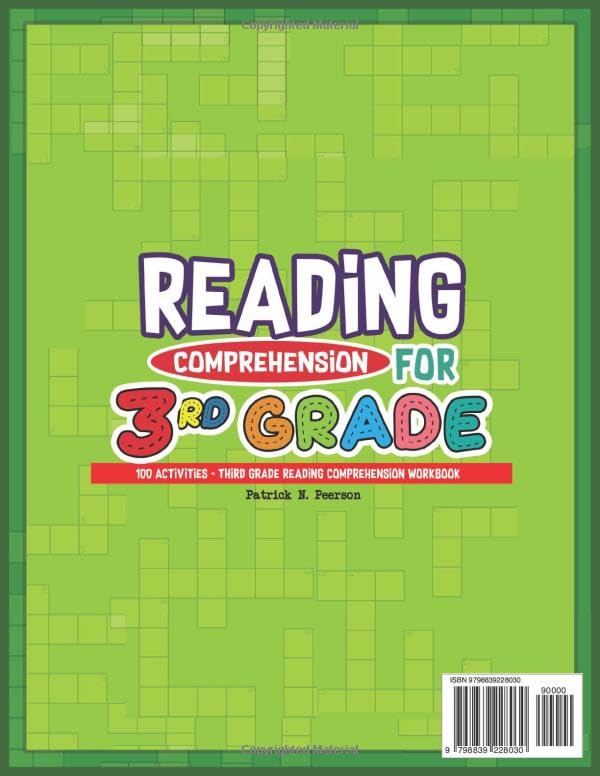 Reading Comprehension Grade 3: 100 Activities - Third grade reading comprehension workbook (Reading Comprehension Grade 1, 2, 3 Series)