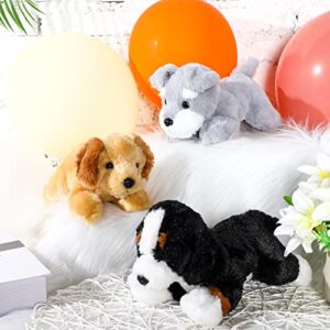 Skylety 3 Pcs 7.87 Inches Dog Stuffed Animal Plush Dog Soft Plush Dog Pillow Toy Fluffy Puppy Set for Christmas Girls Baby Kids Dog Party Favor Birthday Home Decor(Mountain Dog, Schnauzer, Labrador)