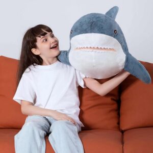 XIYUAN 40inch Shark Stuffed Animal Toy,Plush Shark Toys,Stuffed Animal Sharks,Soft Shark Cushion Pillow Shark Plush Pillow Stuffed Toy Throw Pillow for Home Decoration Kids Gift