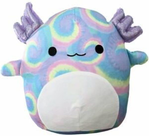 squishmallow official kellytoy plush sea life squad squishy soft plush toy animals (5 inch, vivie tie dye axolotl)