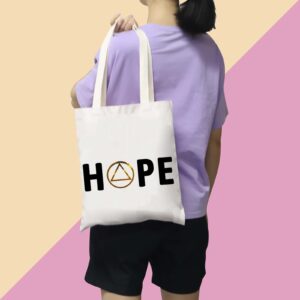 BDPWSS Sobriety Tote Bag Sobriety Addiction Gift AA Alcohol Anonymous Recovery Gift 12 Step Hope Canvas Shoulder Bag (Sobriety hope TG)