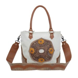 Myra Bag Burnished Play Hand-Tooled Bag S-4687