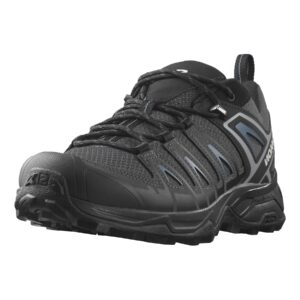 salomon men's x ultra pioneer hiking shoes for men, black / ebony / blue ashes, 11.5