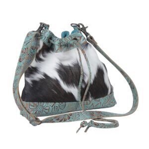 Myra Bag Teal Vines Bucket Bag S-3965