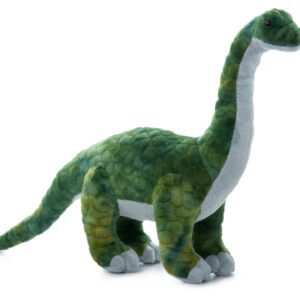 The Petting Zoo Brachiosaurus Stuffed Animal Plushie, Dinosaur Animals, ZOOLOGEE Green Dinosaur Plush Toy 20 inches