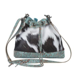 myra bag teal vines bucket bag s-3965