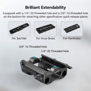 SmallRig Lightweight 15mm Dovetail Baseplate with Dual 15mm LWS Rod Clamp, Fits for ARRI Dovetail Plate - 4002