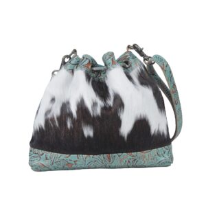 Myra Bag Teal Vines Bucket Bag S-3965