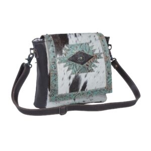 Myra Bag Teal Flowers Concealed Bag S-3979