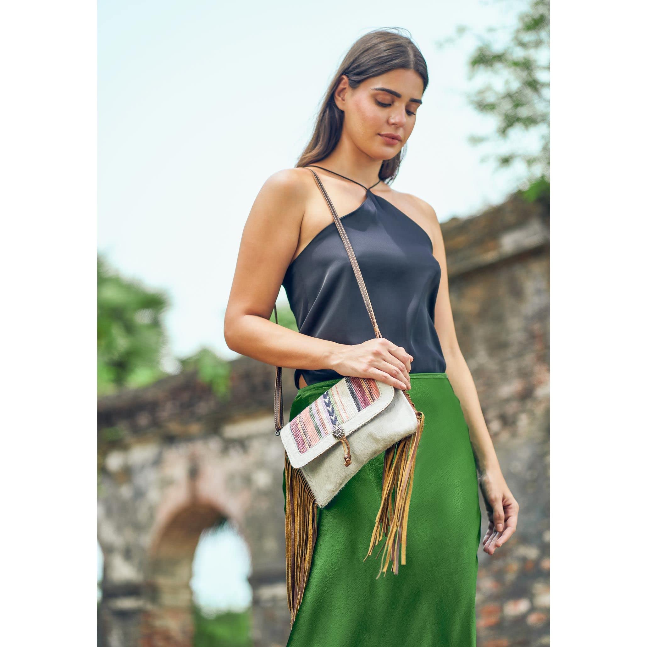 Myra Bag Delicate Hues Leather & Hairon Bag S-3816