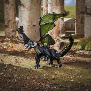 DUNGEONS & DRAGONS Honor Among Thieves D&D Dicelings Black Dragon Rakor Collectible D&D Monster Dice Converting Giant d20 Action Figures Role Playing Dice (F5212)