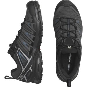 Salomon Men's X ULTRA PIONEER Hiking Shoes for Men, Black / Ebony / Blue Ashes, 11.5