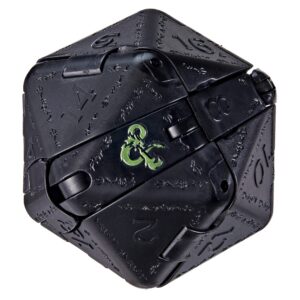 DUNGEONS & DRAGONS Honor Among Thieves D&D Dicelings Black Dragon Rakor Collectible D&D Monster Dice Converting Giant d20 Action Figures Role Playing Dice (F5212)