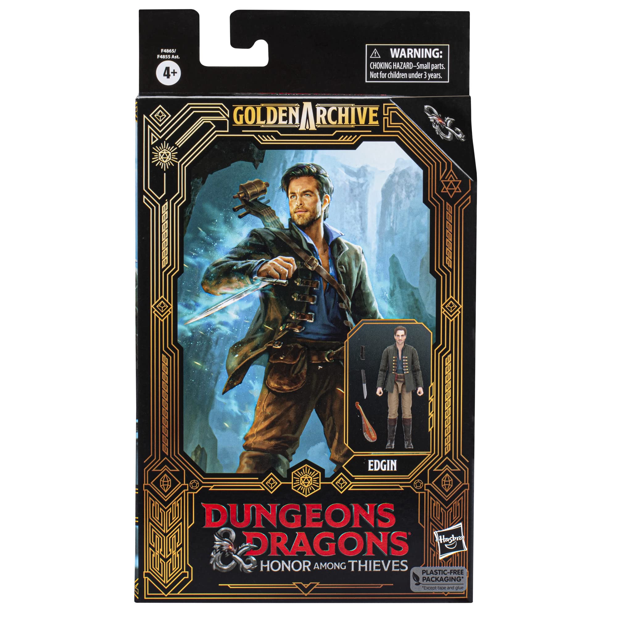 Dungeons & Dragons Honor Among Thieves Golden Archive Edgin Collectible Figure 6-Inch Scale D&D Action Figures