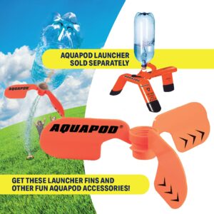 AquaPod Screw on Curved Water Rocket Fins (2 pk)- Compatible with any 2 Liter Bottles - Makes Bottle Spiral in Air & Helicopter to Ground - Fun Outdoor Science Toy - Accessory to Water Rocket Launcher