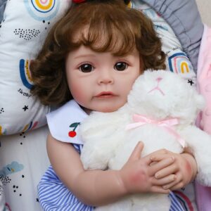 Besiletre Lifelike Reborn Baby Dolls 18 Inch Realistic Newborn Girl Doll with Clother & Accessories Best Birthday Set for Girls Age 3+