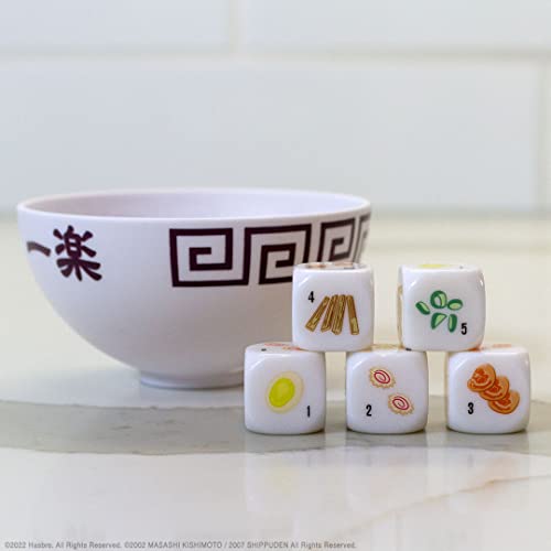 YAHTZEE: Naruto Shippuden | Collectible Ramen Bowl Dice Cup | Classic Family Dice Game Based on Anime Show | Great for Family Game Night | Officially-Licensed Naruto Game & Merchandise