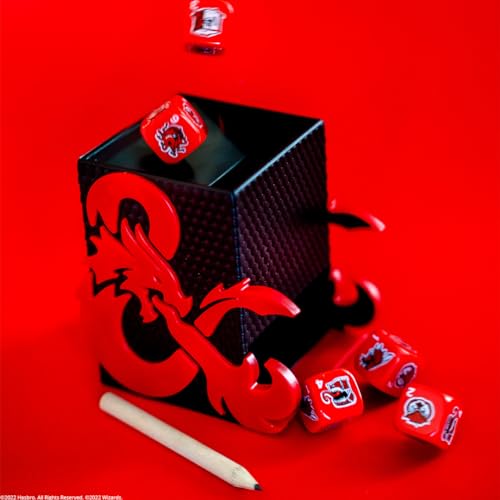 YAHTZEE: Dungeons & Dragons | Collectible Dice Tower | Dice Featuring Dragon, Owl Bear, Gelatinous Cube, Mimic, Mind Flayer, and Beholder | Officially-Licensed Dungeons & Dragons Game & Merchandise