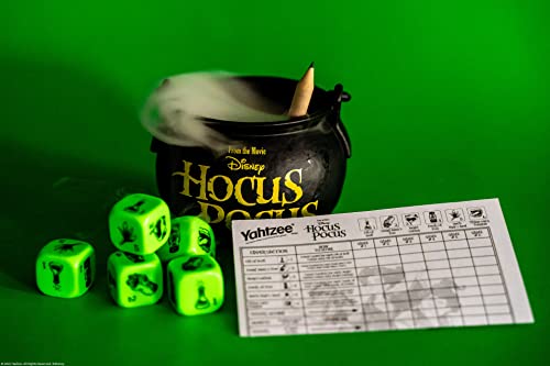 YAHTZEE: Disney Hocus Pocus | Collectible Witch’s Caldron Dice Cup | Classic Family Dice Game Based on Disney Film | Great for Family Game Night | Officially-Licensed Disney Game & Merchandise