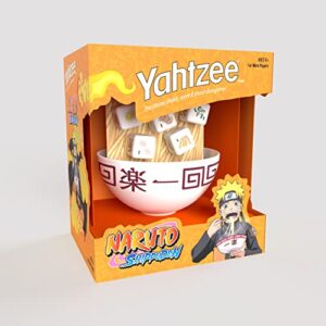 YAHTZEE: Naruto Shippuden | Collectible Ramen Bowl Dice Cup | Classic Family Dice Game Based on Anime Show | Great for Family Game Night | Officially-Licensed Naruto Game & Merchandise