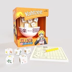 YAHTZEE: Naruto Shippuden | Collectible Ramen Bowl Dice Cup | Classic Family Dice Game Based on Anime Show | Great for Family Game Night | Officially-Licensed Naruto Game & Merchandise