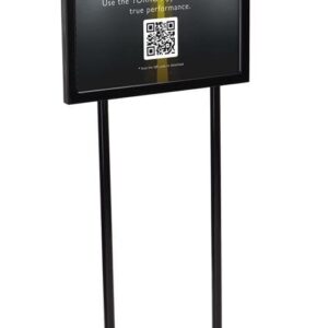 Displays2go Poster Sign Stand 14" x 22", Top Insert, Double-Sided Metal Frame - Black (TWN1422BLK)